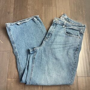 Old Navy Curvy Wide Leg Blue Jeans